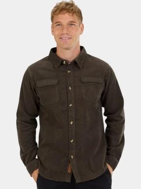 camasa cu maneci lungi pt. barbati Fundango Oregon Corduroy Shirt verde 1