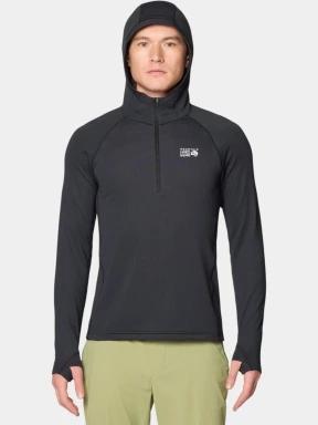 pulover cu gluga pt. barbati Mountain Hardwear Crater Lake™ Heavyweight Half Zip Hoody negru 1