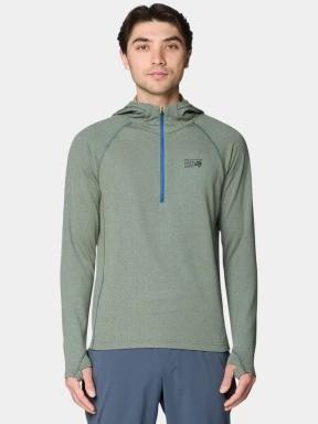 pulover cu gluga pt. barbati Mountain Hardwear Crater Lake™ Heavyweight Half Zip Hoody verde 1