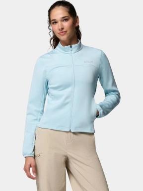 pulover polar pt. femei Columbia Sloan Crest Spacer Fleece Full Zip albastru deschis 1