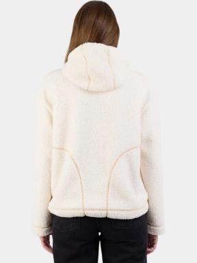 pulover cu gluga pt. femei Fundango Juniper Pile Jacket alb 3