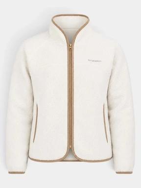 pulover polar pt. femei Fundango Roselake Pile Jacket alb 1