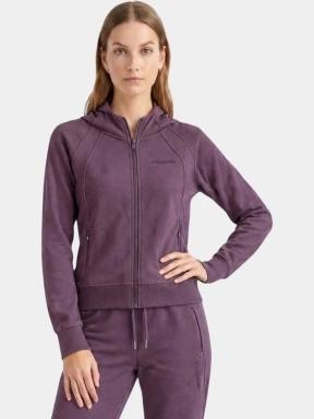 pulover cu gluga pt. femei Fundango Coreline Full-Zip Sweater violet 1