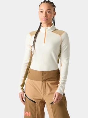 top lenjerie de corp pt. femei Helly Hansen W Lifa Merino Midw 1/2 Zip nisip 1