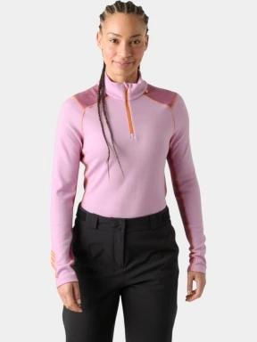 top lenjerie de corp pt. femei Helly Hansen W Lifa Merino Midw 1/2 Zip roz 1