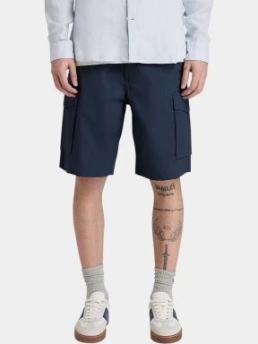 pantaloni scurti cu buzunare laterale pt. barbati Timberland Poplin Cargo Short albastru inchis 1