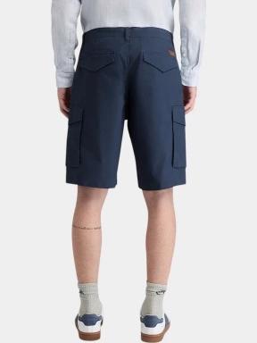 pantaloni scurti cu buzunare laterale pt. barbati Timberland Poplin Cargo Short albastru inchis 3