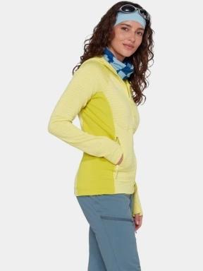 pulover polar pt. femei Mammut Taiss ML Hooded Jacket galben 3