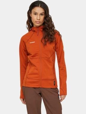 pulover polar pt. femei Mammut Taiss ML Hooded Jacket portocaliu 1