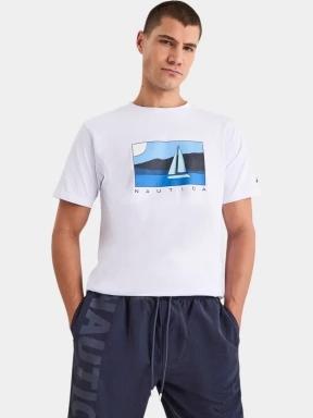 tricou cu maneci scurte pt. barbati Nautica Tay T-Shirt alb 1