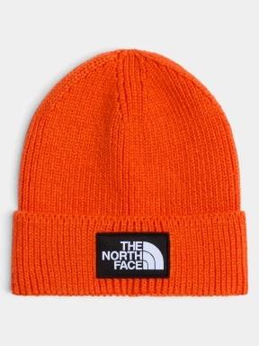 caciula tricotata The North Face Tnf Logo Box Cuffed Beanie portocaliu 1