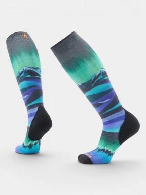 ciorapi de schi pt. femei Smartwool Women's Ski Targeted Cushion Compression Print OTC Socks multicolor 1