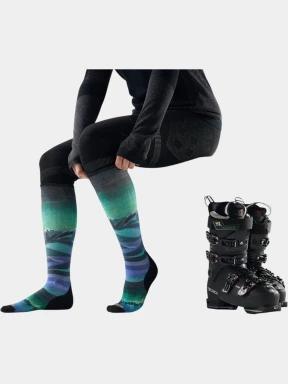 ciorapi de schi pt. femei Smartwool Women's Ski Targeted Cushion Compression Print OTC Socks multicolor 3
