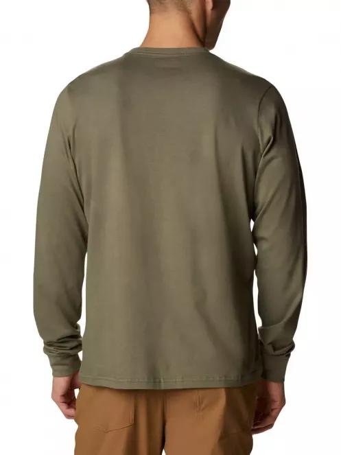 tricou cu maneci lungi pt. barbati Columbia Apres Lifestyle Graphic Long Sleeve Shirt verde 3