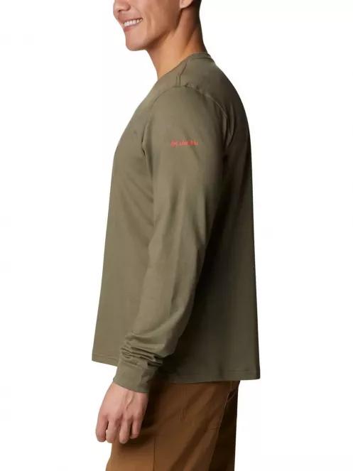 tricou cu maneci lungi pt. barbati Columbia Apres Lifestyle Graphic Long Sleeve Shirt verde 4
