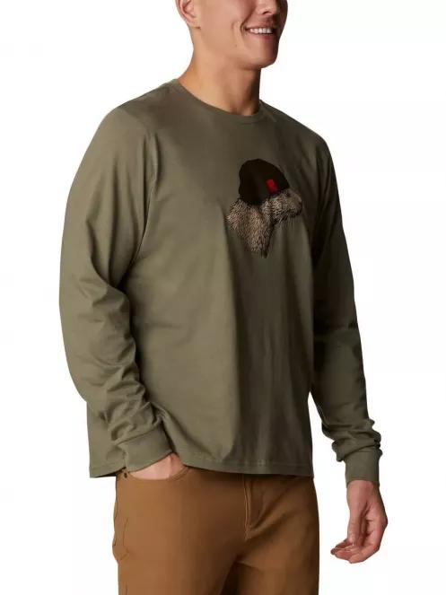 tricou cu maneci lungi pt. barbati Columbia Apres Lifestyle Graphic Long Sleeve Shirt verde 5