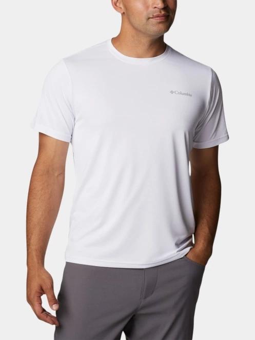 tricou pentru sport, cu maneci scurte pt. barbati Columbia Columbia Hike Crew alb 2