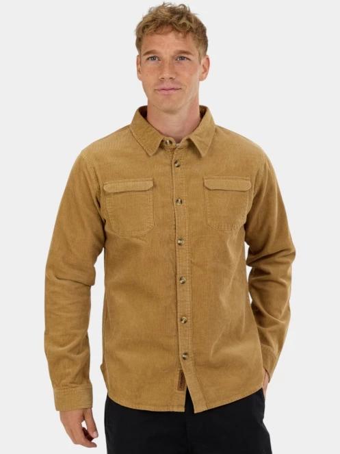 camasa cu maneci lungi pt. barbati Fundango Oregon Corduroy Shirt galben 2