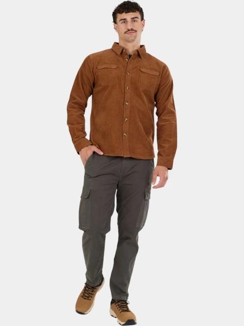 camasa cu maneci lungi pt. barbati Fundango Oregon Corduroy Shirt maro 4
