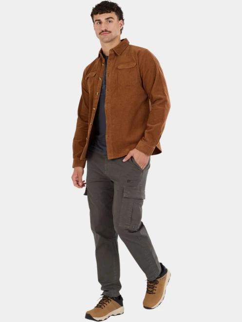 camasa cu maneci lungi pt. barbati Fundango Oregon Corduroy Shirt maro 5