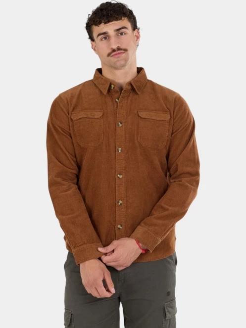 camasa cu maneci lungi pt. barbati Fundango Oregon Corduroy Shirt maro 6