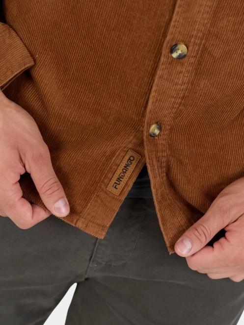 camasa cu maneci lungi pt. barbati Fundango Oregon Corduroy Shirt maro 8