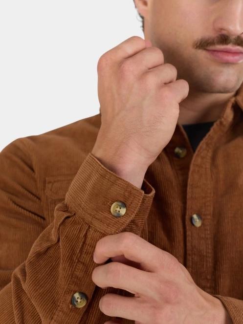 camasa cu maneci lungi pt. barbati Fundango Oregon Corduroy Shirt maro 9