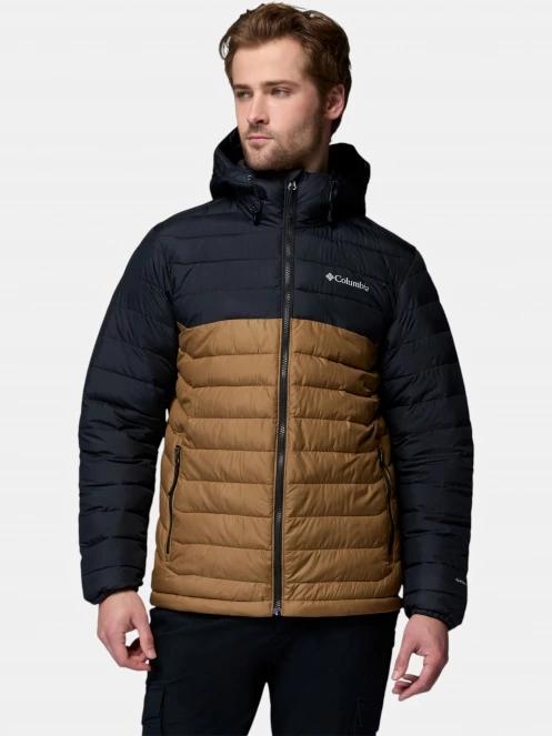 geaca matlasata de tranzitie pt. barbati Columbia Powder Lite II Hooded Jacket oliv 2