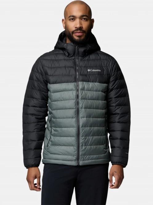 geaca matlasata de tranzitie pt. barbati Columbia Powder Lite II Hooded Jacket verde 2