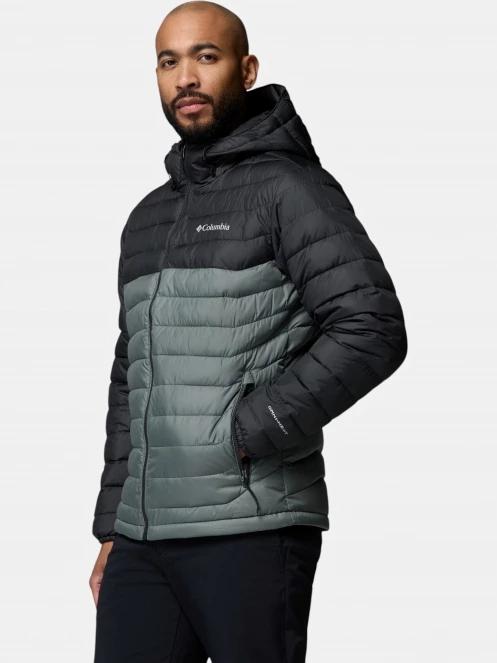 geaca matlasata de tranzitie pt. barbati Columbia Powder Lite II Hooded Jacket verde 3