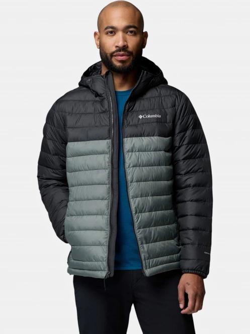 geaca matlasata de tranzitie pt. barbati Columbia Powder Lite II Hooded Jacket verde 6