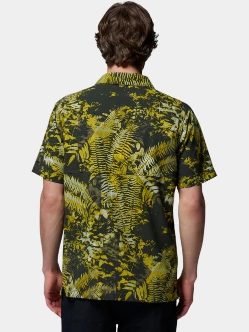 camasa cu maneci scurte pt. barbati Columbia Tech Trail Utility Printed Woven Short Sleeve verde inchis 4