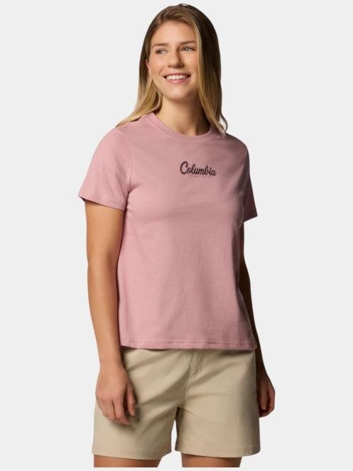 tricou cu maneci scurte pt. femei Columbia Rolling Bend Graphic Short Sleeve Shirt roz 5