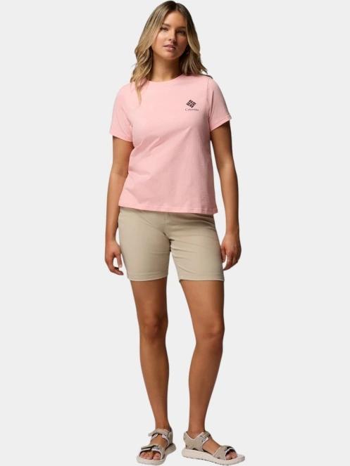 tricou cu maneci scurte pt. femei Columbia Rolling Bend Graphic Short Sleeve Shirt roz 5