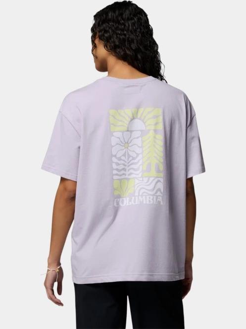tricou cu maneci scurte pt. femei Columbia Rolling Bend Graphic Oversized Tee violet 4