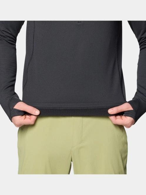 pulover cu gluga pt. barbati Mountain Hardwear Crater Lake™ Heavyweight Half Zip Hoody negru 7
