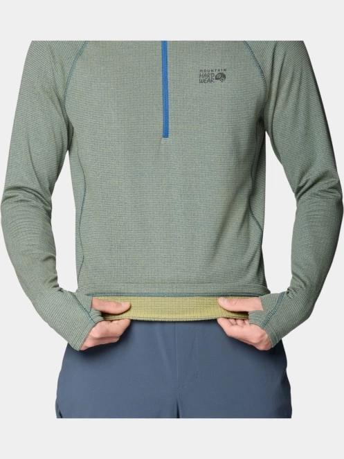 pulover cu gluga pt. barbati Mountain Hardwear Crater Lake™ Heavyweight Half Zip Hoody verde 7