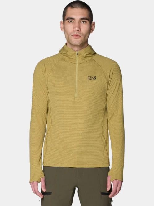 pulover cu gluga pt. barbati Mountain Hardwear Crater Lake™ Heavyweight Half Zip Hoody verde 2