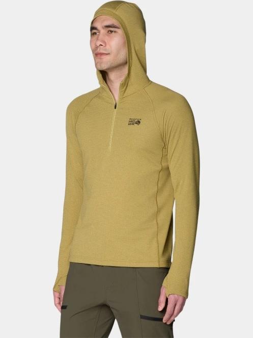 pulover cu gluga pt. barbati Mountain Hardwear Crater Lake™ Heavyweight Half Zip Hoody verde 5