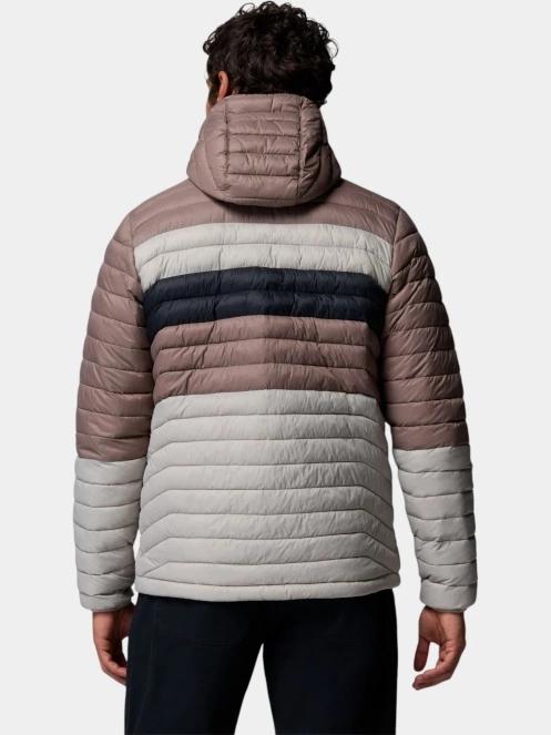 geaca matlasata de tranzitie pt. barbati Columbia Powder Pass Hooded Jacket gri 4