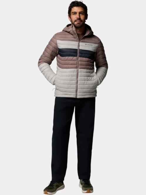 geaca matlasata de tranzitie pt. barbati Columbia Powder Pass Hooded Jacket gri 5