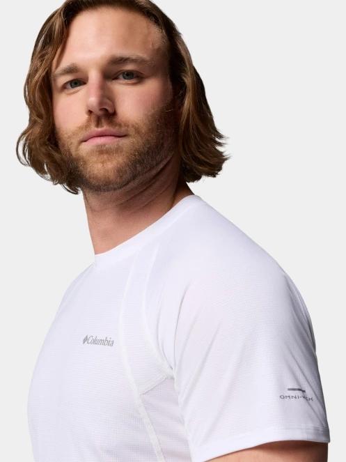 tricou pentru sport, cu maneci scurte pt. barbati Columbia Stealth Spring Short Sleeve Tee alb 6