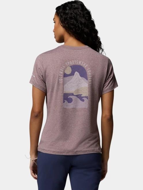 tricou cu maneci scurte pt. femei Columbia Parsons Point Back Graphic Tee violet 4