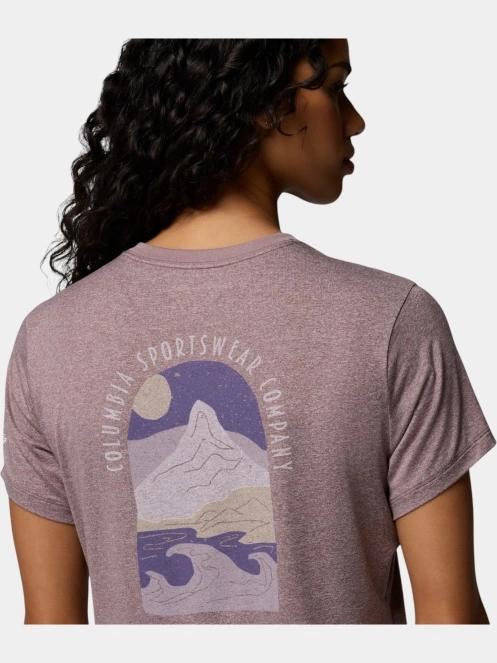 tricou cu maneci scurte pt. femei Columbia Parsons Point Back Graphic Tee violet 7