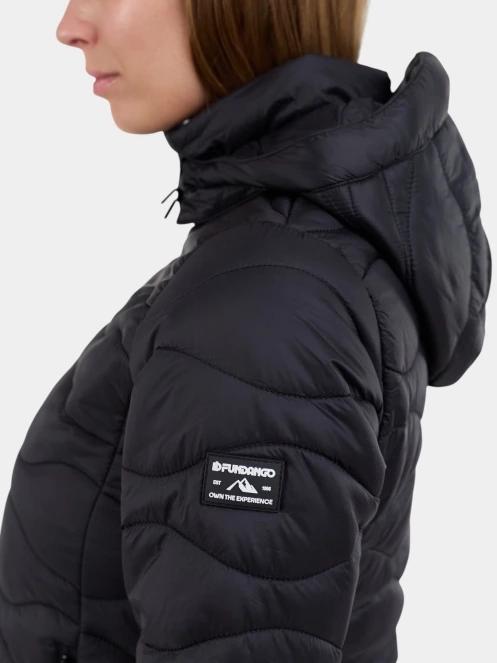 geaca matlasata de tranzitie pt. femei Fundango Nordwave Long Jacket negru 6