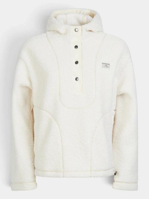 pulover cu gluga pt. femei Fundango Juniper Pile Jacket alb 8