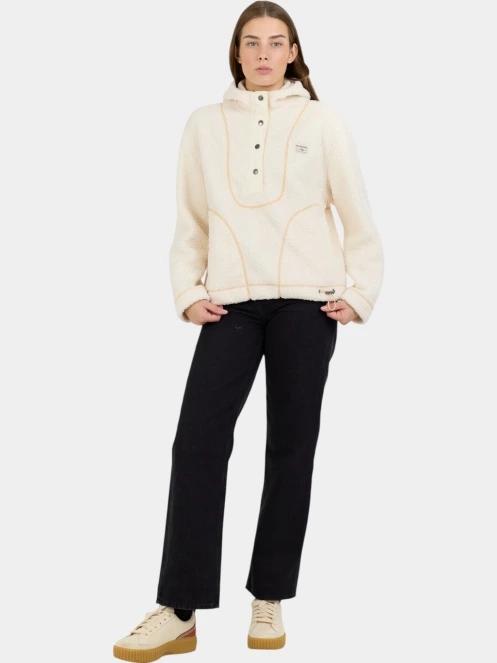 pulover cu gluga pt. femei Fundango Juniper Pile Jacket alb 4