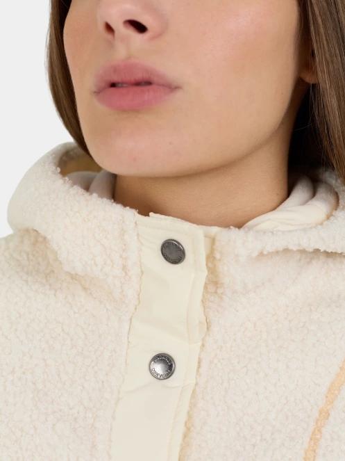 pulover cu gluga pt. femei Fundango Juniper Pile Jacket alb 6