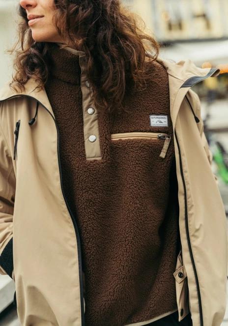 pulover polar pt. femei Fundango Pacha Fleece Jacket maro 6