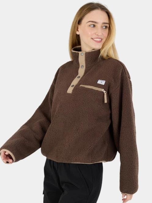 pulover polar pt. femei Fundango Pacha Fleece Jacket maro 5